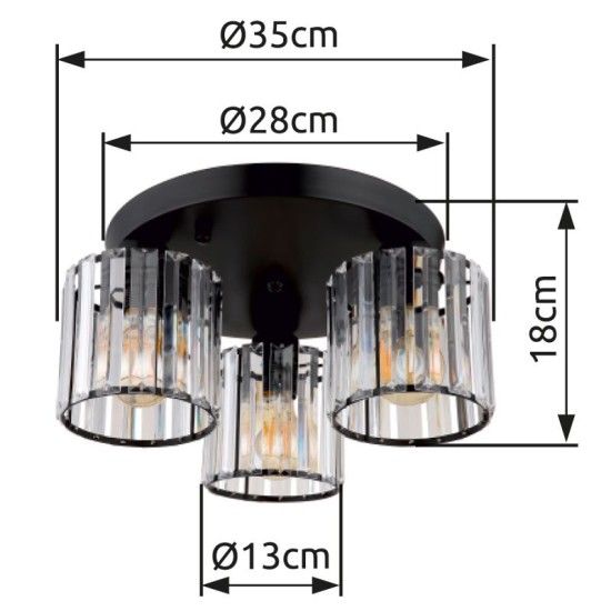 GLOBO CEILING LAMP JORDANA 15742-3D