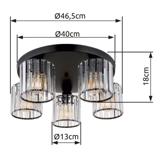 GLOBO CEILING LAMP JORDANA 15742-5D