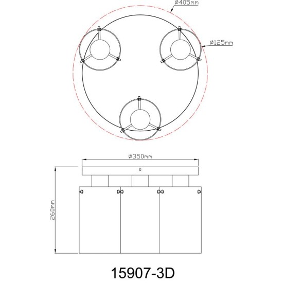 GLOBO CEILING LAMP FLORENTINA 15907-3D