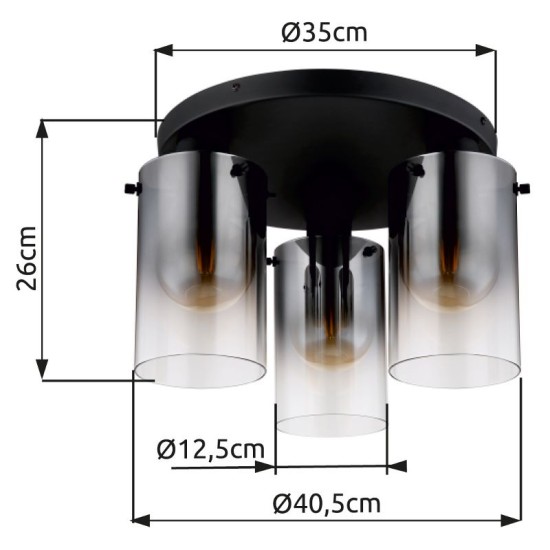 GLOBO CEILING LAMP FLORENTINA 15907-3D
