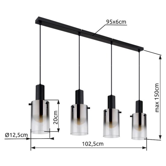 GLOBO CANDELABRU FLORENTINA 15907-4H