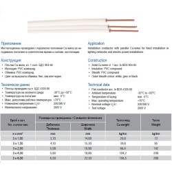 КАБЕЛ МОСТОВ ПВВ-МБ1 3x1.0 mm2