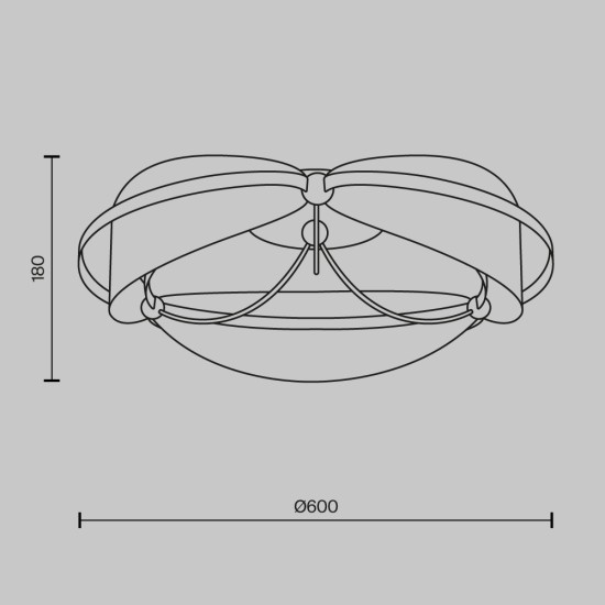 MAYTONI LED CEILING LAMP BREEZE 45W 3000K 2700Lm BRASS 78369