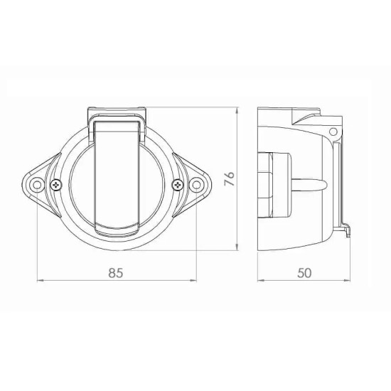 ATRA RETRO  WHITE SINGLE SOCKET IP44
