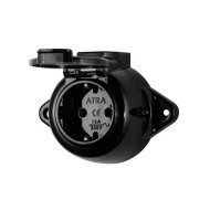 ATRA RETRO BLACK SINGLE SOCKET IP44