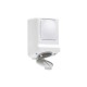 ATRA AQUA WHITE TWO WAY SWITCH AND SOCKET IP44 1146