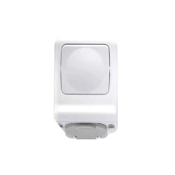 ATRA AQUA WHITE TWO WAY SWITCH AND SOCKET IP44 1146