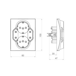 ATRA WHITE KARE SOCKET 5401