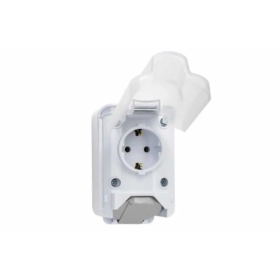 ATRA AQUA WHITE DOUBLE SOCKET IP44 1147