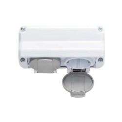 ATRA AQUA WHITE DOUBLE SOCKET IP44 1138