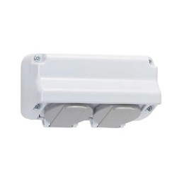 ATRA AQUA WHITE DOUBLE SOCKET IP44 1138