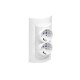 ATRA WHITE DOUBLE SOCKET 7135