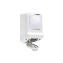 ATRA AQUA WHITE SWITCH AND SOCKET IP44 1143