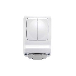 ATRA AQUA WHITE SWITCH AND DOUBLE SOCKET IP44 1145