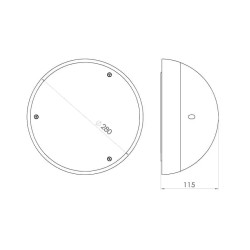 ATRA SIRIUS 2 PLAFONIERA EXTERIOR ALB 1209
