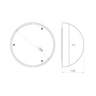 ATRA SIRIUS 1 ВЪНШНО ОСВЕТИТЕЛНО ТЯЛО 1210 БЯЛ