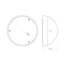ATRA SIRIUS PLAFONIERA EXTERIOR ALB 1210