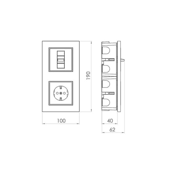 ATRA WHITE BOILER BOARD/SWITCH LABEO 4232