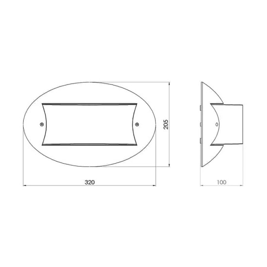 ATRA LINE 4 OUTDOOR CEILING LIGHT 6127 GREY