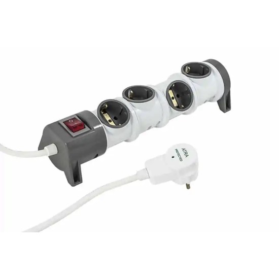 ATRA MULTI-SOCKET SPLITTER MOVABLE  4 SOCKETS 3M CABLE 7154