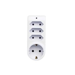 ATRA ADAPTER 1(2P+Е)+3(2P) WITH PROTECTION WHITE 7161