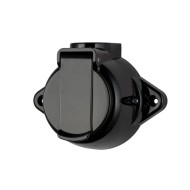 ATRA RETRO BLACK SINGLE SOCKET IP44