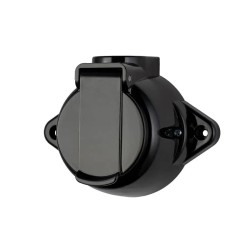 ATRA RETRO BLACK SINGLE SOCKET IP44
