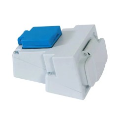 ATRA THREE-PHASE MODULE WITH COVER IP44 WHITE 7142