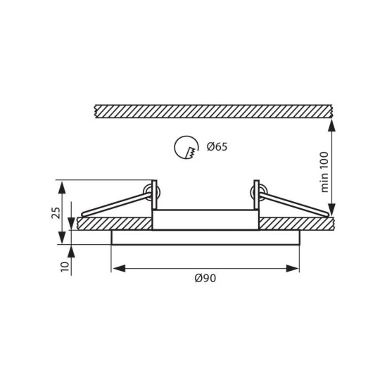 NIKOM DOWNLIGHT SQUARE GLASS NG 01 PURPLE