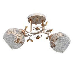 NIKOM CHANDELIER GOLDEN WHITE NG 2187-2
