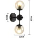 NIKOM WALL LAMP SPHERES NG 3304 2XE27