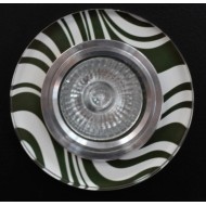 NIKOM DOWNLIGHT ZEBRA CIRCLE GLASS NG5939 WHITE BLACK