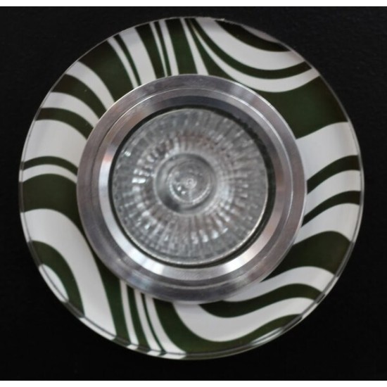 NIKOM DOWNLIGHT ZEBRA CIRCLE GLASS NG5939 WHITE BLACK