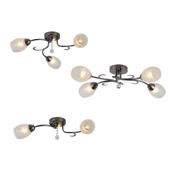 NIKOM CHANDELIER GRAPHITE PEARL NG74566-2