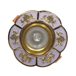 NIKOM ЛУНА VINTAGE ГИПС  КРЪГ NG9066 БЯЛА, ЗЛАТО