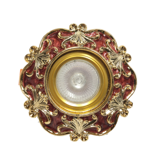 NIKOM DOWNLIGHT VINTAGE CIRCLE GYPSUM NG9083 RED, GOLD