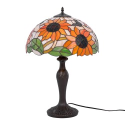 KAJA НАСТОЛНА ЛАМПА TIFFANY SUNFLOWERS СТЪКЛО E27 K-G16814 