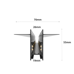 COMBO MAGNETIC VG МАГНИТНА ШИНА ЗА ВГРАЖДАНЕ ЗА РЕЛСОВО ОСВЕТЛЕНИЕ 1М,1.5М,2М,3М ЧЕРЕН