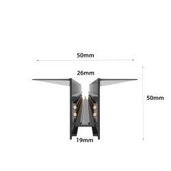 COMBO MAGNETIC VG-P МАГНИТНА ШИНА ЗА ВГРАЖДАНЕ ЗА РЕЛСОВО ОСВЕТЛЕНИЕ 1М,1.5М,2М,3М ЧЕРЕН