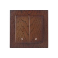 NILSON TOURAN DOUBLE 2WAY SWITCH WALNUT 10A 24271009