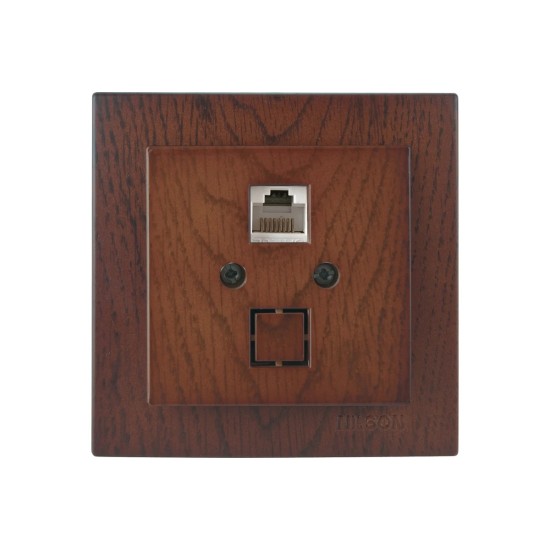 NILSON TOURAN SOCKET INTERNET CAT5e RJ45 WALNUT 24271044