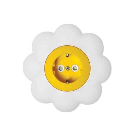 METALKA MAJUR HAPPY SINGLE CONTACT CU PROTECȚIE PENTRU COPII 16A FLOARE 16.32.052
