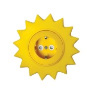 METALKA MAJUR HAPPY SINGLE CONTACT CU PROTECȚIE PENTRU COPII 16A SOARE 16.61.052