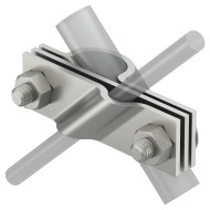 OBO BETTERMANN КЛЕМА,СВЪРЗВАЩА СКОБА ШИНА 40Х4-ПРЪТ Ф20mm-ПРОВОДНИК Ф8 V2A 5001617