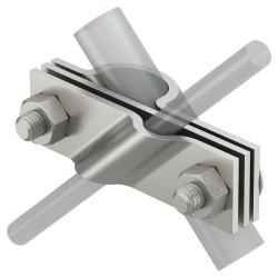 OBO BETTERMANN КЛЕМА,СВЪРЗВАЩА СКОБА ШИНА 40Х4-ПРЪТ Ф20mm-ПРОВОДНИК Ф8 V2A 5001617