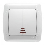 VIKO CARMEN DOUBLE ILUMMINATED SWITCH WHITE