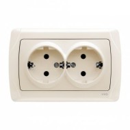 VIKO CARMEN DOUBLE SOCKET SHUKO CREAM