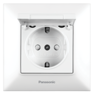 PANASONIC ARKEDIA КОНТАКТ ЕДИНИЧЕН ШУКО С КАПАК БЯЛ 
