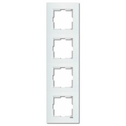 VIKO KARRE  FRAME 4 GANG VERTICAL CREAM