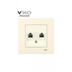 VIKO KARRE ВИКО КАРЕ ДВОЕН КОМПЮТЪР 2ХRJ45 CAT 5E КРЕМ